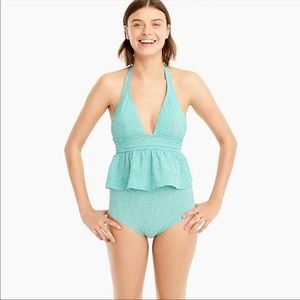 BRAND NEW! J Crew Halter Peplum Tankini
